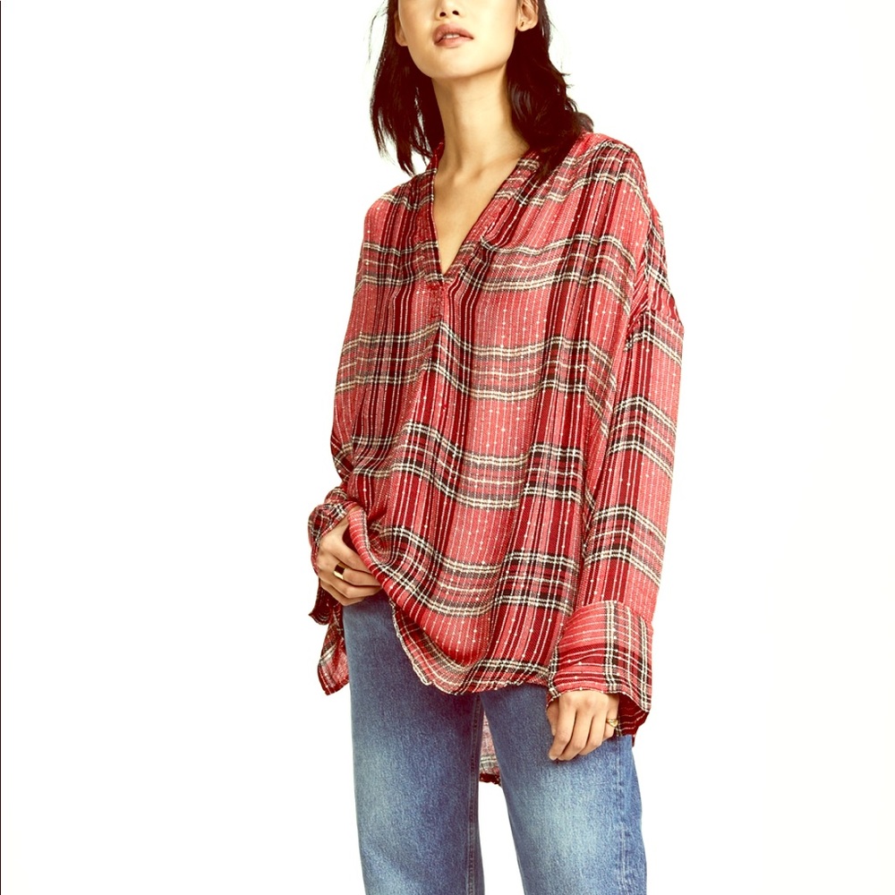 NWT Free People - Fearless Love Top XS (Red)